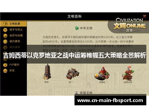 吉姆西蒂以克罗地亚之战中运筹帷幄五大策略全景解析